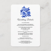 Kaarten voor koninklijke blauwe Waterverf bruiloft (Voorkant)