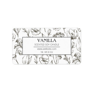 Kaarten voor kruid en wilde bloemen etiket