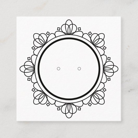 Kaarten voor liefdadig Filigree Black/White Earlin Afsprakenkaartje (Voorkant)