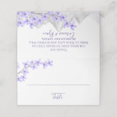 Kaarten voor lila bergzitplaatsen plaatskaartje (Buitenkant ongevouwen)