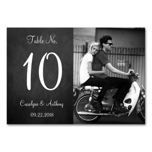 Kaarten voor moderne Chalkboard-foto-weddenschappe (Achterkant)