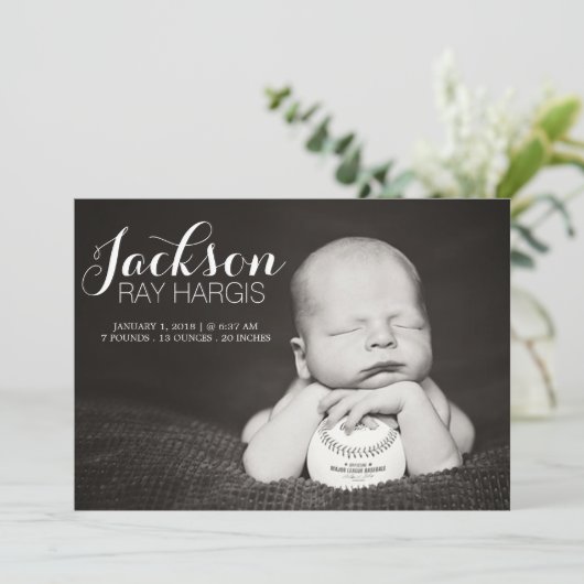 Kaarten voor moderne geboorteaankondiging (Staand voorkant)