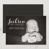 Kaarten voor moderne geboorteaankondiging (Voorkant / Achterkant)