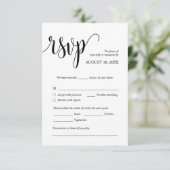 Kaarten voor moderne huwelijksuitnodiging met RSVP (Staand voorkant)