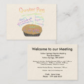 Kaarten voor nieuwe leden en bezoekers visitekaartje (Voorkant / Achterkant)