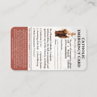 Kaarten voor noodgevallen visitekaartje