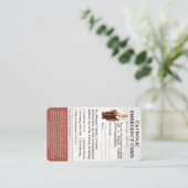 Kaarten voor noodgevallen visitekaartje (Staand voorkant)