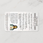 Kaarten voor noodgevallen visitekaartje (Achterkant)