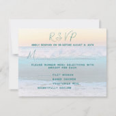 Kaarten voor Ocean Sunrise Menu RSVP bijlage (Voorkant)