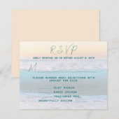 Kaarten voor Ocean Sunrise Menu RSVP bijlage (Voorkant / Achterkant)