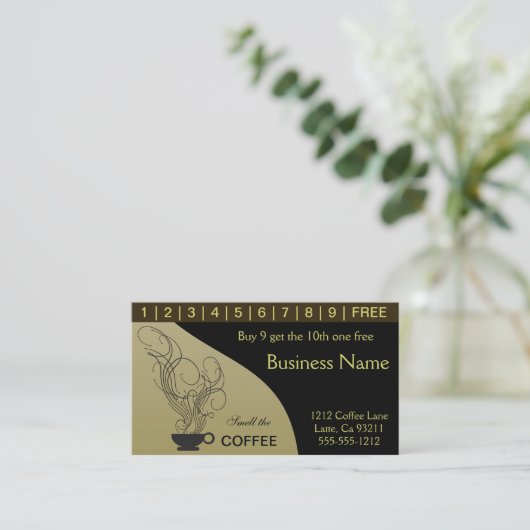 Kaarten voor offee Punch Klantenkaartje (Staand voorkant)