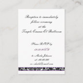 kaarten voor paars-damtbruiloft (Achterkant)