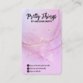 Kaarten voor Paarse alcoholinkt die beeldscherm af Visitekaartje (Voorkant)