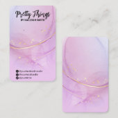 Kaarten voor Paarse alcoholinkt die beeldscherm af Visitekaartje (Voorkant / Achterkant)