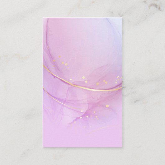 Kaarten voor Paarse en goudalcoholinkt Visitekaartje (Achterkant)