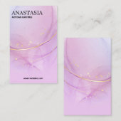 Kaarten voor Paarse en goudalcoholinkt Visitekaartje (Voorkant / Achterkant)