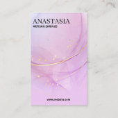 Kaarten voor Paarse en goudalcoholinkt Visitekaartje (Voorkant)