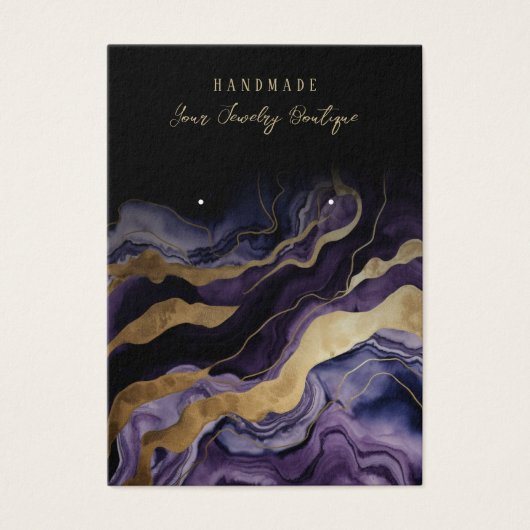 Kaarten voor Paarse Gold Agate Jewelry Display Visitekaartje (Voorkant)