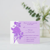 Kaarten voor Paarse ventilator aangepaste respons RSVP Kaartje (Staand voorkant)