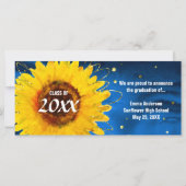 Kaarten voor persoonlijk Afstuderen | Blauw en gou (Achterkant)