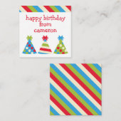 Kaarten voor persoonlijke cadeaubehuizing voor par notitiekaartje (Voorkant / Achterkant)