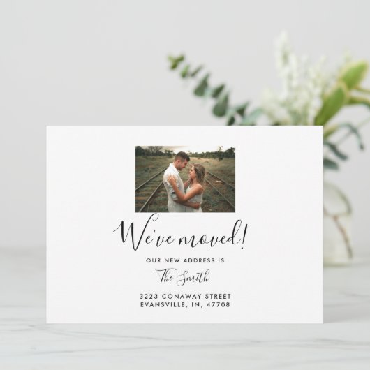 Kaarten voor persoonlijke foto's met bewegende aan (Staand voorkant)