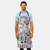 Kaarten voor pokerkaarten Gelaagde, volledig afdru Schort (Gedragen)