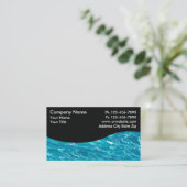 Kaarten voor poolservices visitekaartje (Staand voorkant)