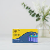 Kaarten voor poolservices visitekaartje (Staand voorkant)