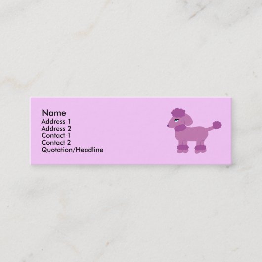 Kaarten voor portaalprofiel mini visitekaartje (Voorkant)