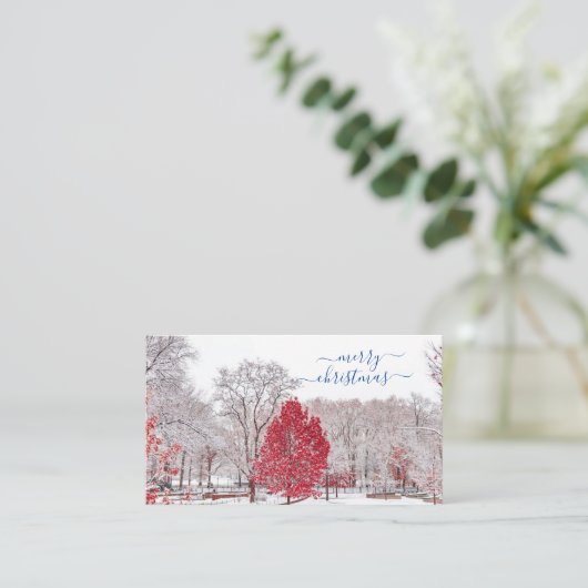 Kaarten voor pretkerst plaatskaartje (Staand voorkant)