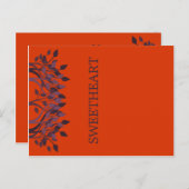 Kaarten voor pruimen en Oranje bladeren (Voorkant / Achterkant)