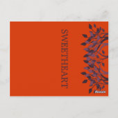 Kaarten voor pruimen en Oranje bladeren (Achterkant)