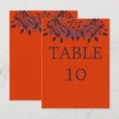 Kaarten voor pruimen en Oranje bladeren (Voorkant / Achterkant)