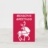 Kaarten voor rendierkunst Aangepaste kerstgriet Ka (Voorkant)