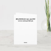 Kaarten voor rendierkunst Aangepaste kerstgriet Ka (Achterkant)