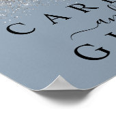 Kaarten voor robuust blauw en zilver en cadeaubone poster (Hoek)