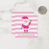 Kaarten voor roze en groene kerstcadeaubehuizing notitiekaartje (Voorkant / Achterkant in situ)