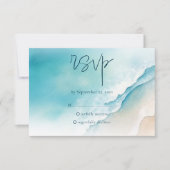 Kaarten voor serene Blue Ocean Beach RSVP Response (Voorkant)
