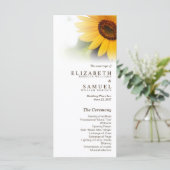 Kaarten voor Sunflower Summer Weddenprogramma (Staand voorkant)