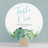 Kaarten voor Tropische Greenery Beach Wedding Tabl
