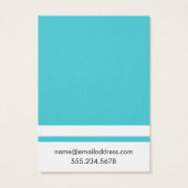 Kaarten voor turquoise Stripee Earring Holder Disp Visitekaartje (Achterkant)
