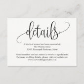 Kaarten voor uitgebreide kalligrafie-bruiloft (Voorkant)