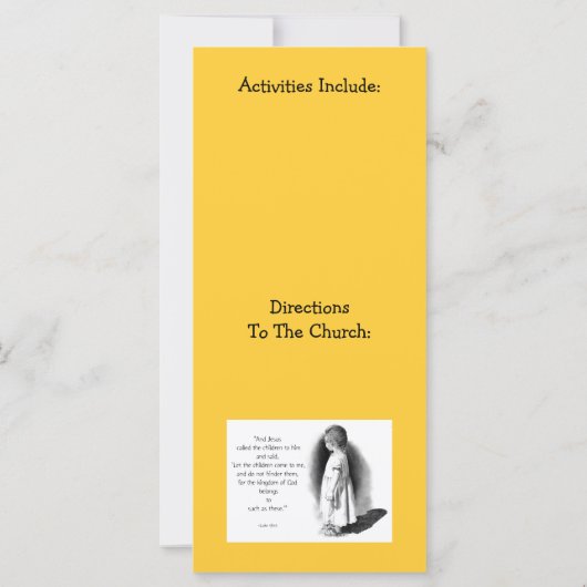 Kaarten VOOR VACATIEBARE SCHOOLINVITATIE (Achterkant)