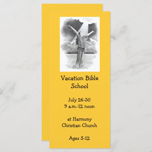 Kaarten VOOR VACATIEBARE SCHOOLINVITATIE (Voorkant / Achterkant)