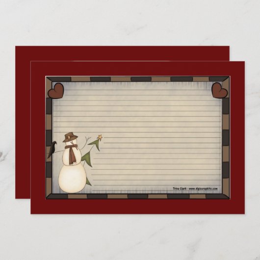 Kaarten voor vakantieontvangst (Voorkant / Achterkant)