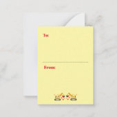 Kaarten voor Valentijn in klaslokaal Notitiekaartje (Achterkant)