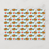 Kaarten voor Valentijn van de vissoort en de walvi Feestdagenkaart (Achterkant)