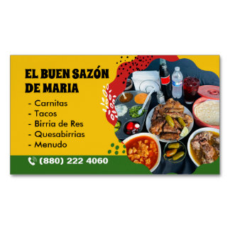 Kaarten voor Verkoop van Mexicaans Eten Magnetisch Visitekaartje