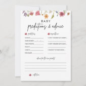 Kaarten voor voorspelling en advies van wilde Baby (Voorkant)